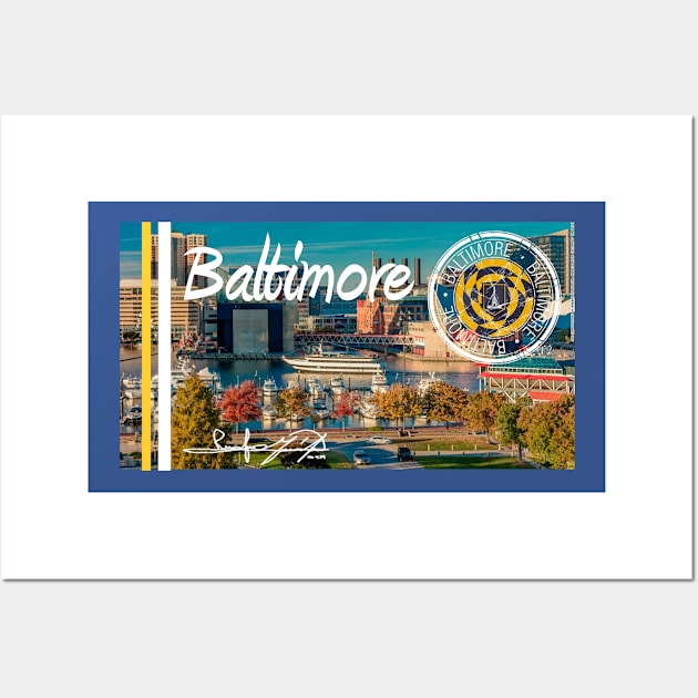 Baltimore Maryland city Wall Art by richercollections